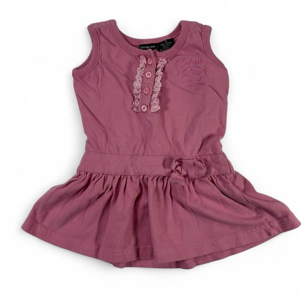 Calvin Klein Jeans Girl’s Pink Sleeveless Skirt Romper Size 3T (no leggings)